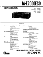 Sony TA-E2000ESD - Service Manual 